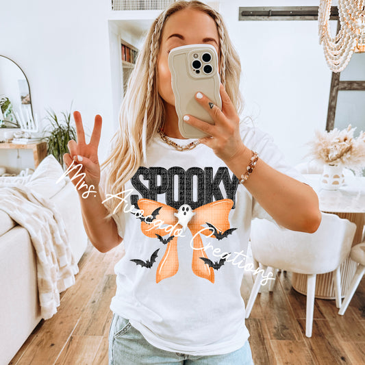 Spooky Orange Bow