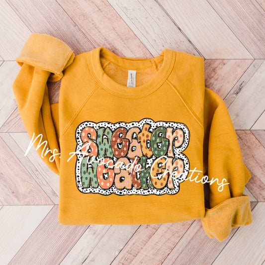 Sweater weather polka dot
