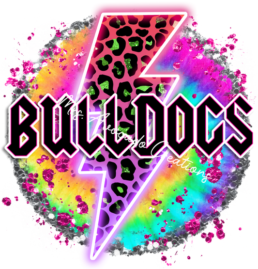 Tie dye bulldog