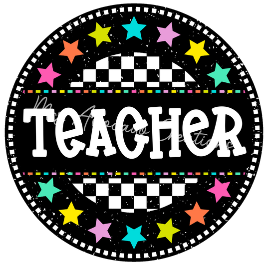 Circle checkered teacher