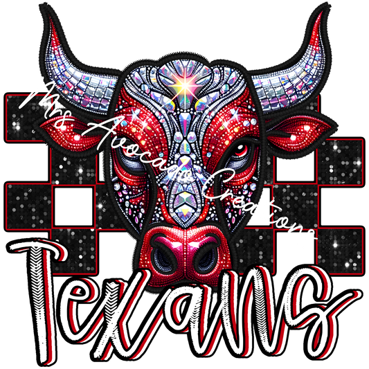 Faux rhinestone Texans 2