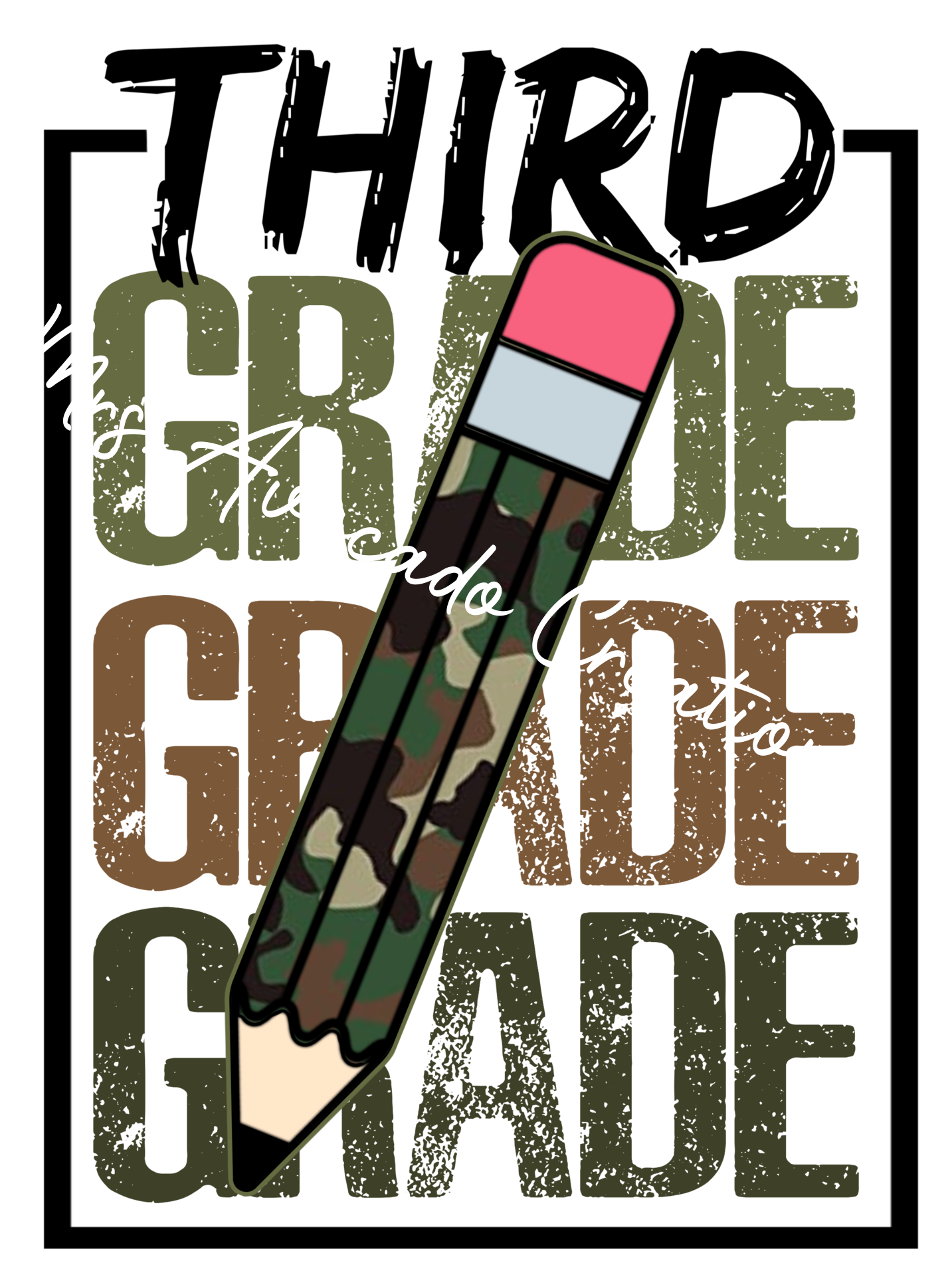 Camo pencil third grade