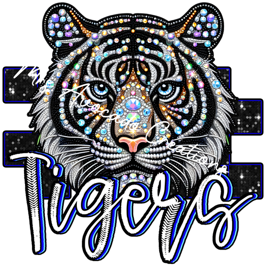 Faux rhinestone Tigers