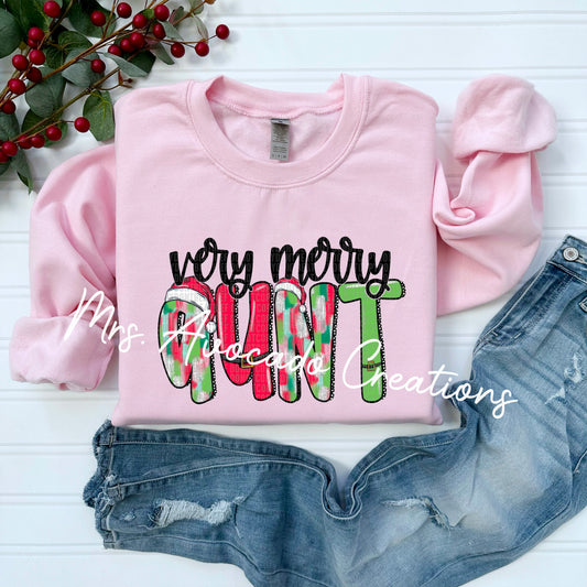 Pink very merry aunt