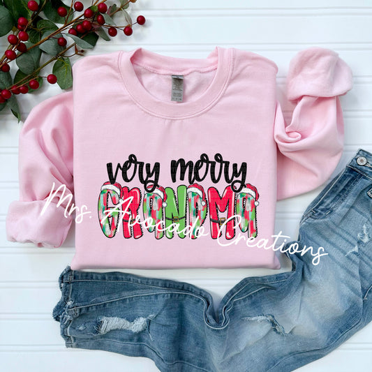 Pink very merry Grandma