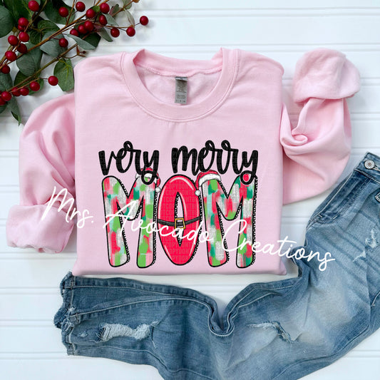 Pink very merry Mom