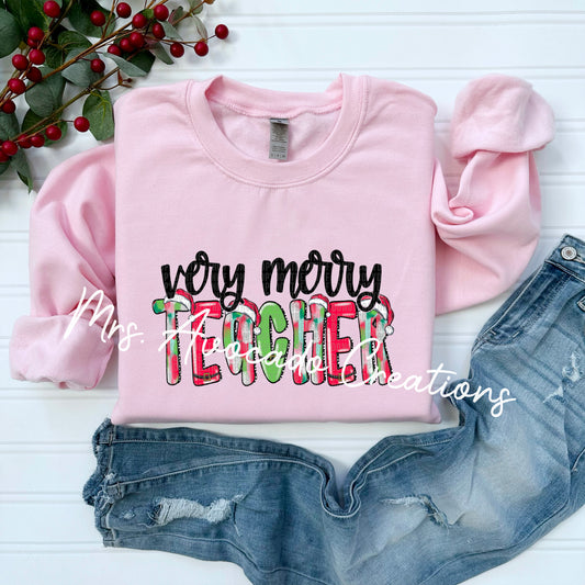 Pink very merry Teacher