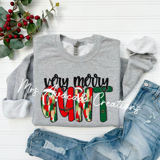 Red very merry Aunt