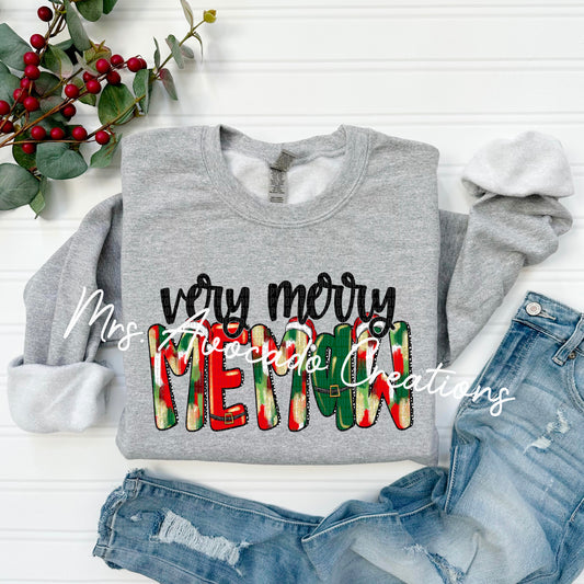 Red very merry Memaw