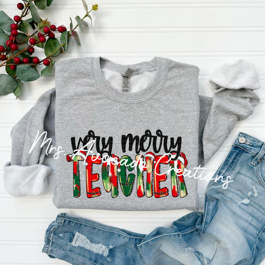 Red very merry Teacher