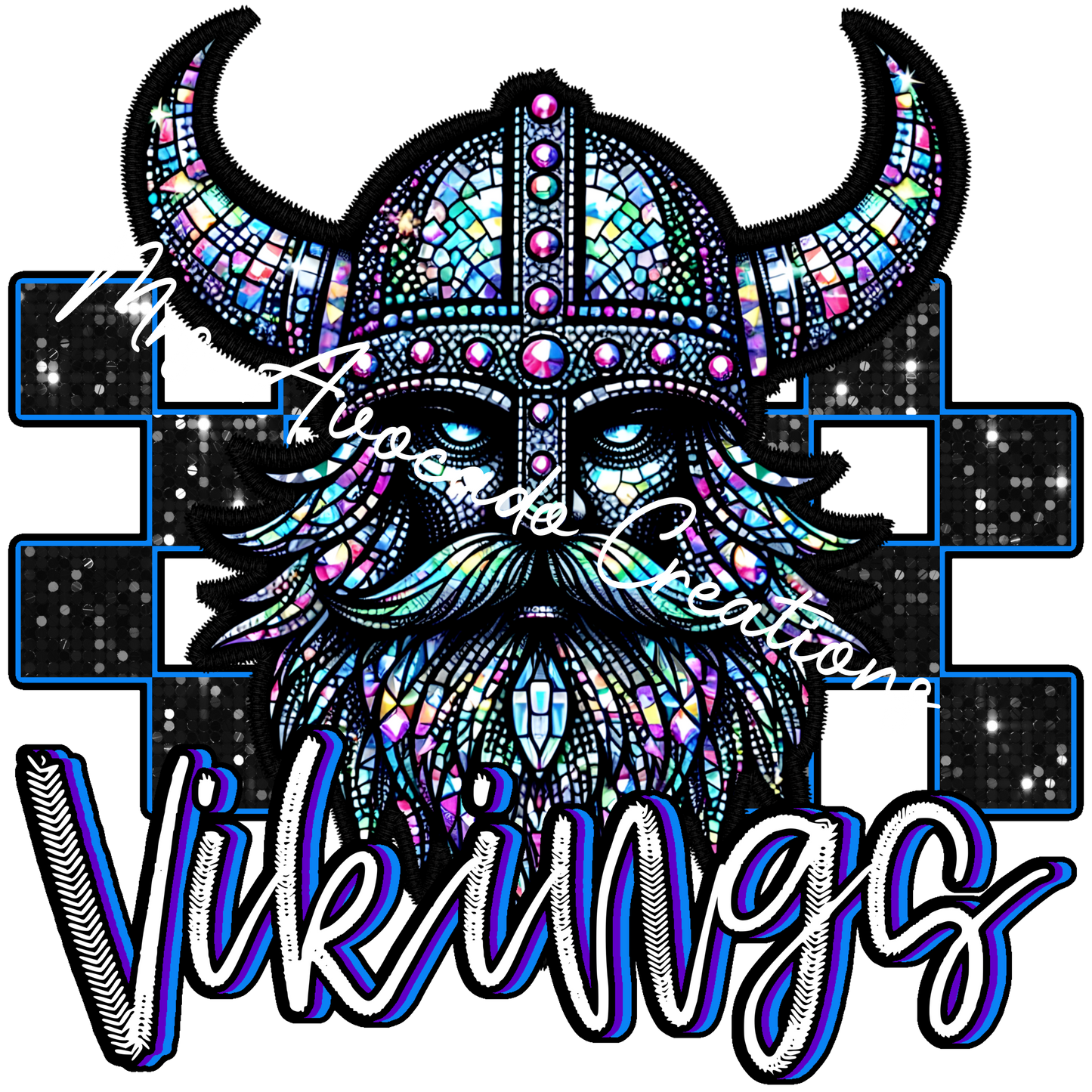 Faux rhinestone Vikings
