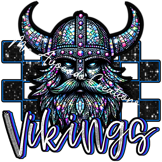 Faux rhinestone Vikings