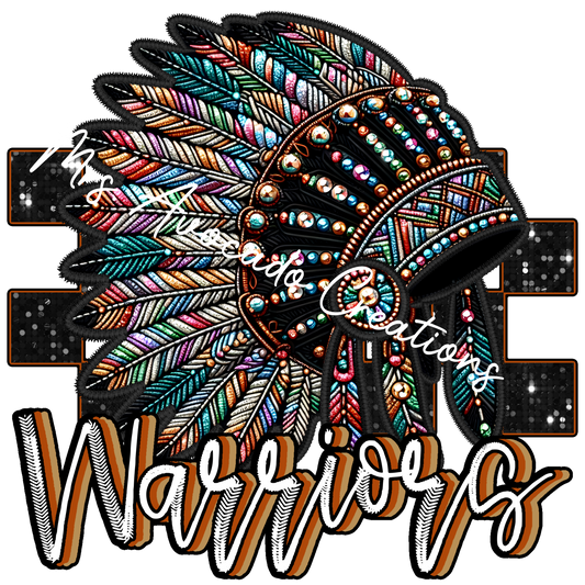 Faux rhinestone Warriors