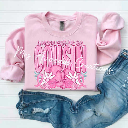 Wearing pink for my cousin