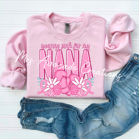 Wearing pink for my Nana