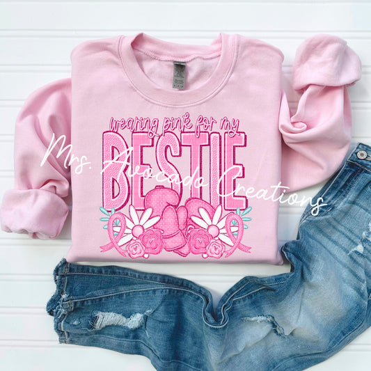 Wearing pink for my bestie