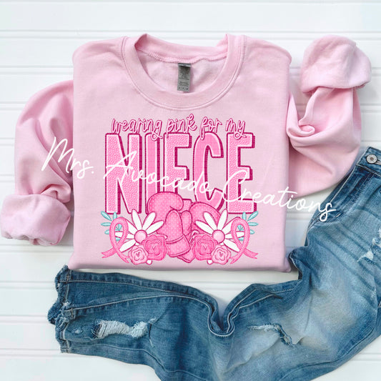 Wearing pink for my niece