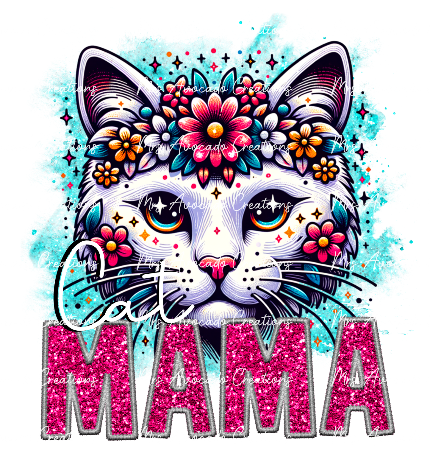 White Shorthair Cat Mama