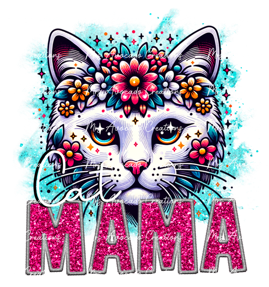 White Shorthair Cat Mama
