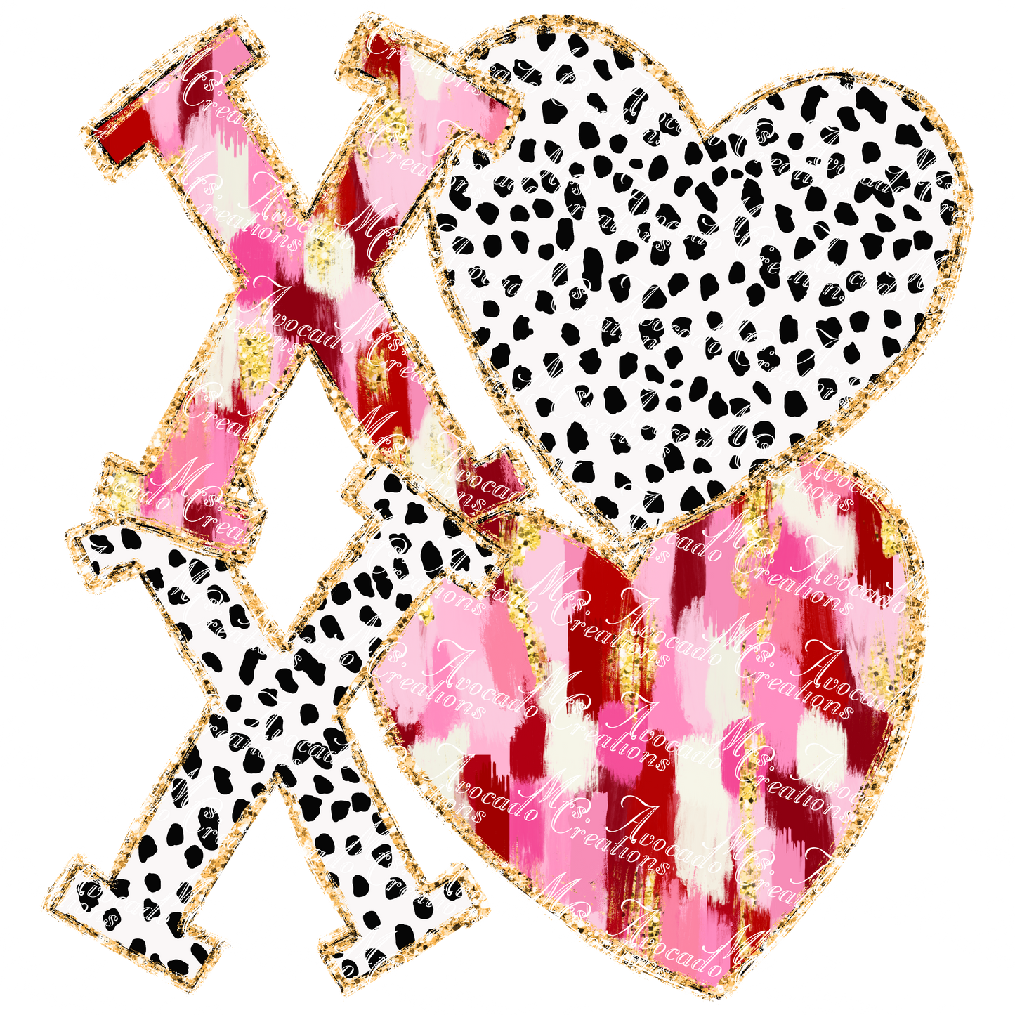 XOXO brushstroke dalmatian