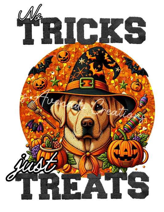 Tricks and Treats Yellow Lab