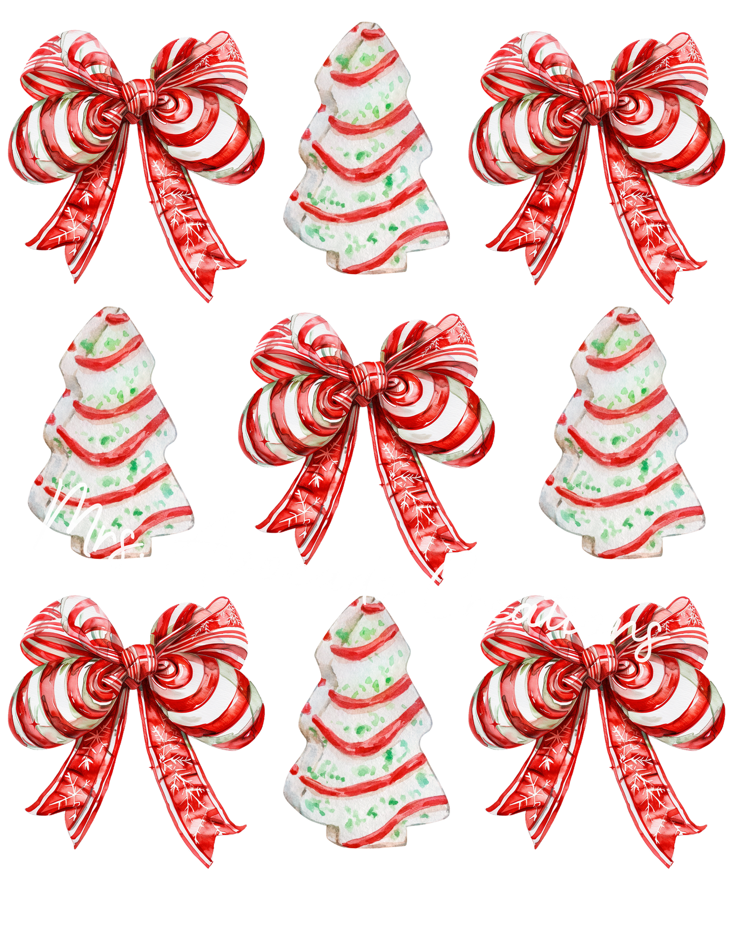 Tree Cakes & Bows