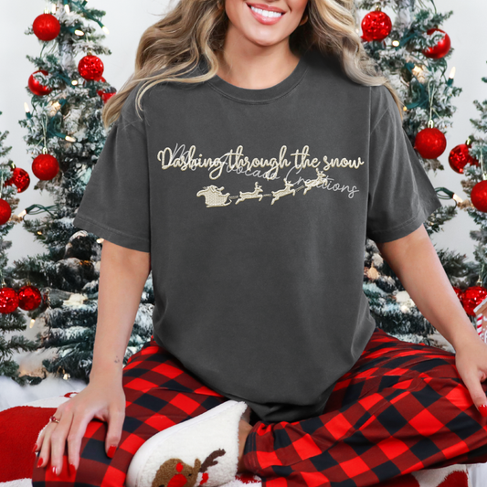 Dashing through the snow- white