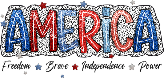 America faux glitter