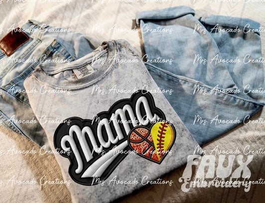 Basketball/Softball Mama Heart