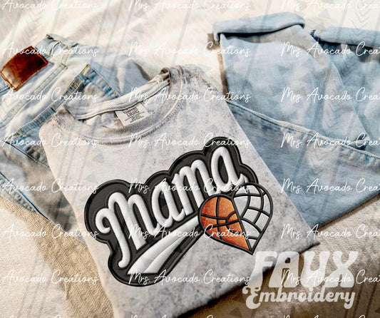 Volleyball/Basketball Mama Heart