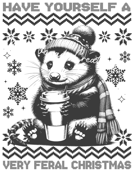 Have yourself a very feral Christmas opossum